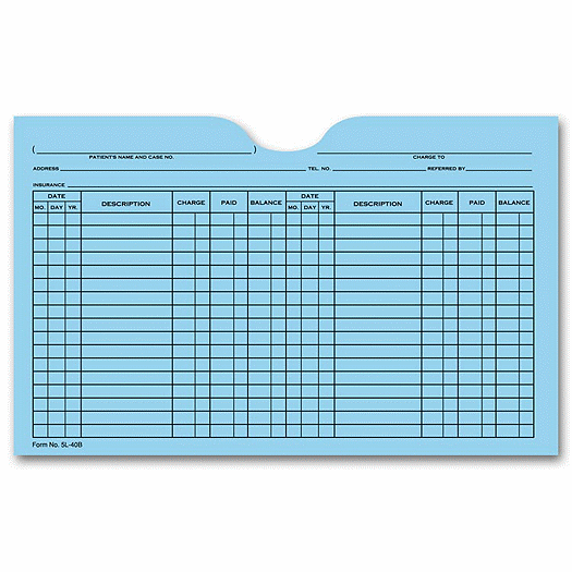 Printed Card File Pocket, Double Column, Blue - Office and Business Supplies Online - Ipayo.com