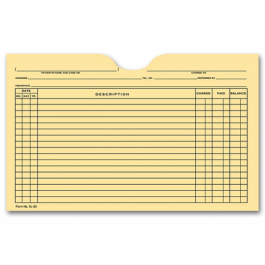 Printed Card File Pocket, Single Column, Buff - Office and Business Supplies Online - Ipayo.com