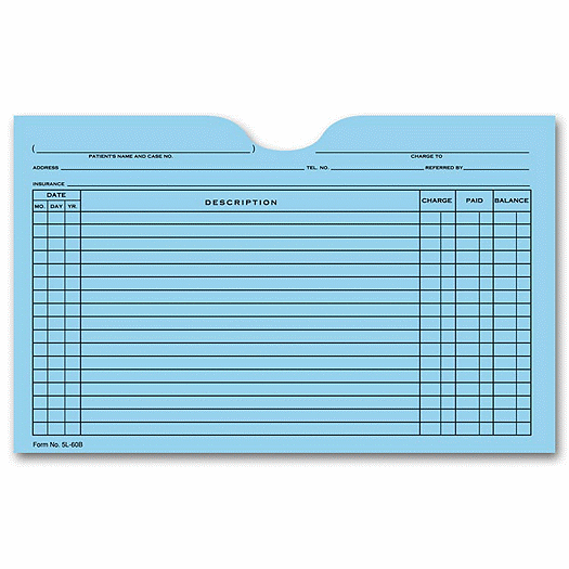Printed Card File Pocket, Single Column, Blue - Office and Business Supplies Online - Ipayo.com