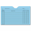 5 1/8 x 8 1/8 Printed Card File Pocket, Single Column, Blue