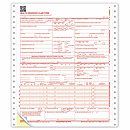 8 1/2 x 11 CMS-1500 Two-Part Continuous Insurance Claim Form 0212