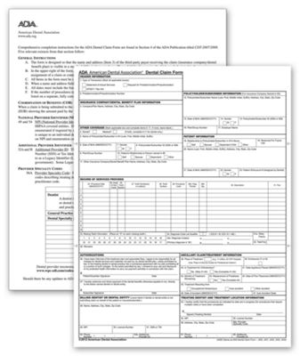 8 1/2 x 11 ADA 2012 Insurance Claim Form, Laser Sheet