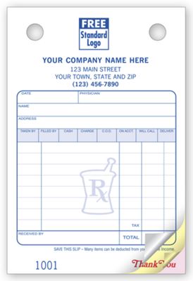 Pharmacy Register Forms - Small Classic - Office and Business Supplies Online - Ipayo.com