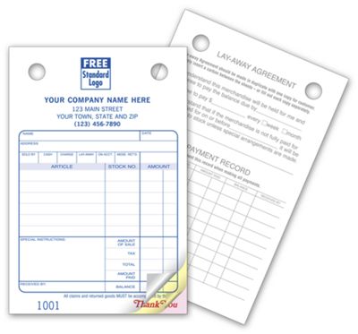 Jewelry Register Forms - Small Classic