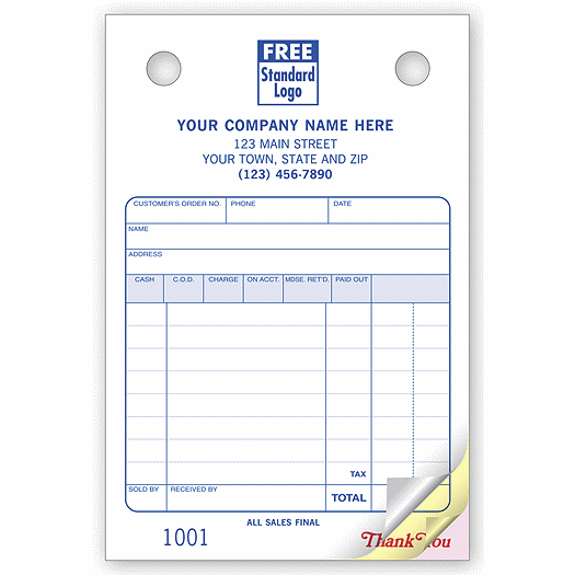 Register Forms - Small Classic with Special Wording