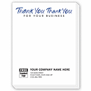 Thank You for your business, Personalized Notepads