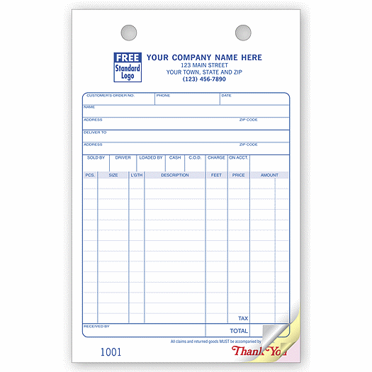 Building Materials Register Forms - Large Classic