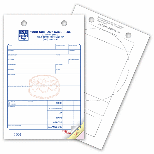 Bakery Register Forms - Large Classic