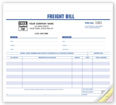 Freight Bills - Office and Business Supplies Online - Ipayo.com