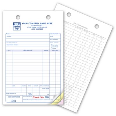 Work Order Register Forms - Large Classic - Office and Business Supplies Online - Ipayo.com