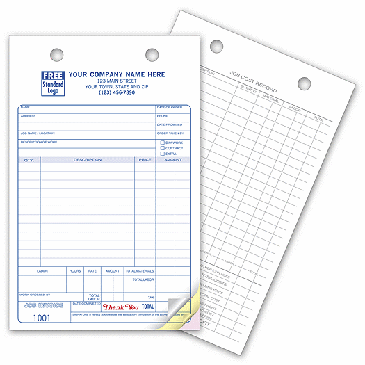 Work Order Register Forms - Large Classic - Office and Business Supplies Online - Ipayo.com