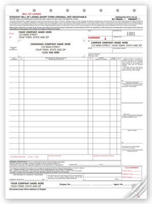 Bills of Lading - Large Carbonless - Office and Business Supplies Online - Ipayo.com