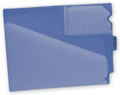 9 1/2 x 12 7/8 End Tab File Folder Out Guides, Center Position, Blue
