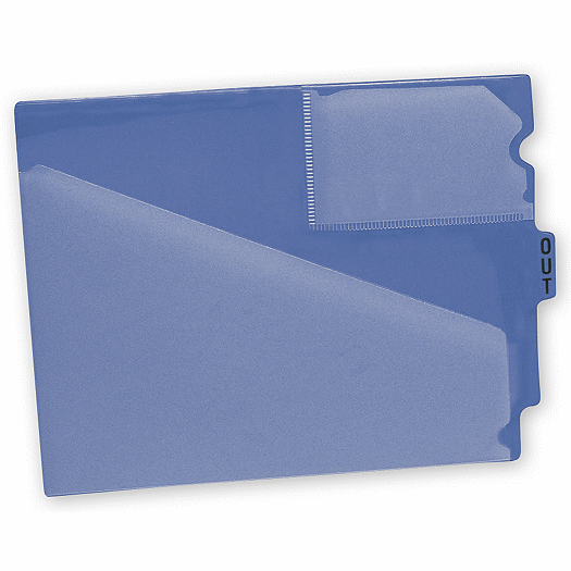 End Tab File Folder Out Guides, Center Position, Blue