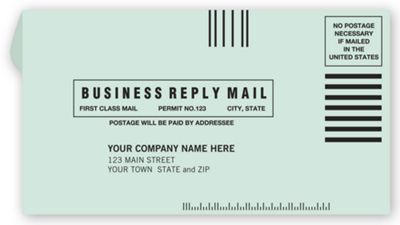 6 1/2 x 3 5/8 #6 3/4 Business Reply Envelope