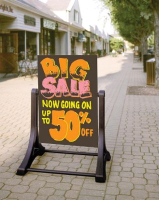 Swinger Sidewalk Write-On Wash-Off Sign