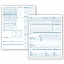 8 1/2 X 11 Optometry Vision Exam Records, Two-Sided, White Ledger