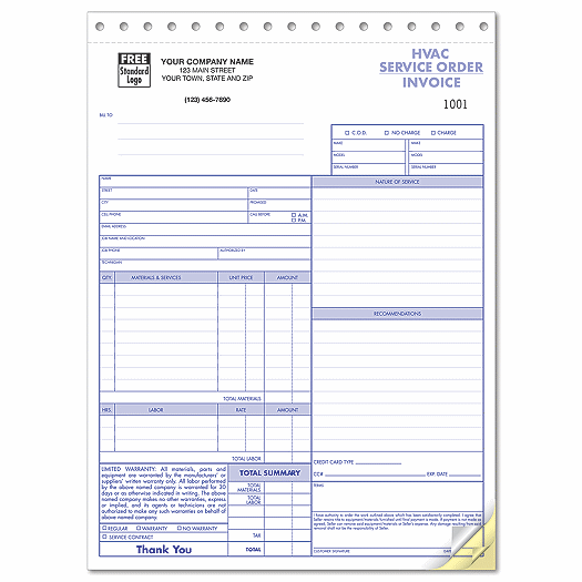 Service Orders, HVAC