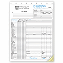 8 1/2 x 11 Plumbing Invoice – Invoice with Checklist