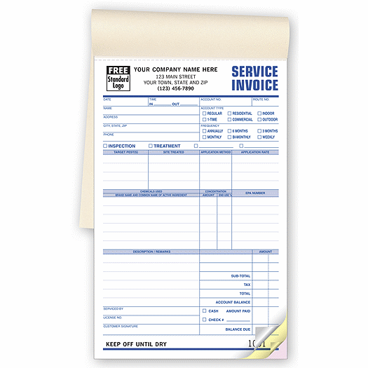 Pest Control Service Invoices - Booked