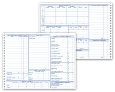 Service Station Day Sheets