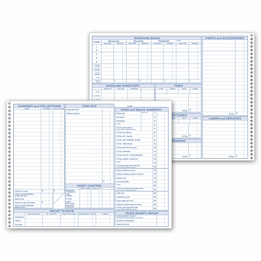 Service Station Day Sheets - Office and Business Supplies Online - Ipayo.com