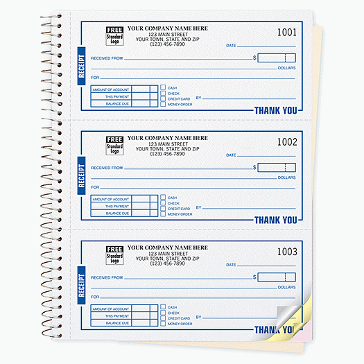 Receipts - High-Impact Booked Desk-Size - Office and Business Supplies Online - Ipayo.com