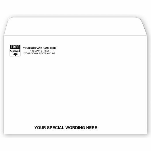 9 X 6 Open Top Mailing Envelope, White