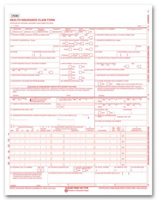 CMS-1500 Laser Sheet Insurance Claim Form, Version 0805 - Office and Business Supplies Online - Ipayo.com