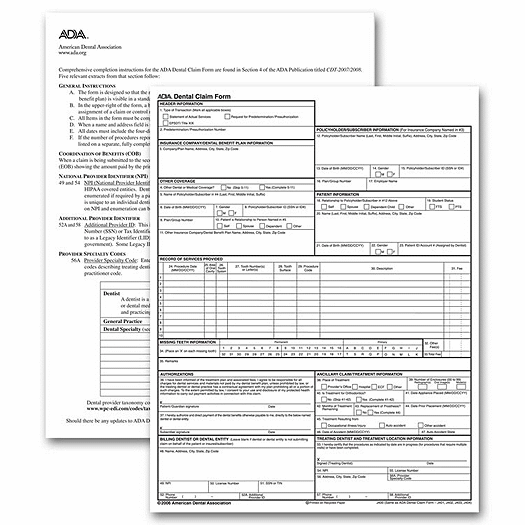 ADA 2006 Laser Sheet Insurance Claim Form - Office and Business Supplies Online - Ipayo.com