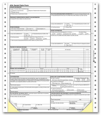 ADA 2006 Two-Part Continuous Insurance Claim Form - Office and Business Supplies Online - Ipayo.com