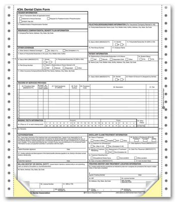 ADA 2006 Two-Part Continuous Insurance Claim Form