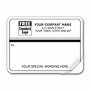 3 7/8 x 2 7/8 Mailing Labels, Padded, White with Black & Gray Stripes