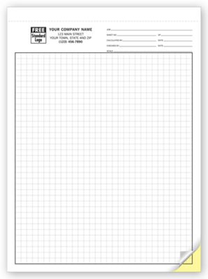 8 1/2 x 11 Graph Paper – 1/4  Multi-Part