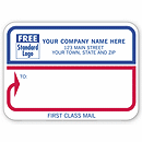 3 7/8 x 2 7/8 Padded Mailing Label,  First Class Mail