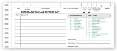 Chargeable Time/Expense Slip - Office and Business Supplies Online - Ipayo.com