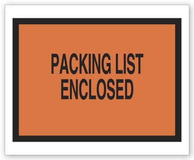 5 1/2 x 4 1/2 Packing List Envelope with Pressure Sensitive Backing