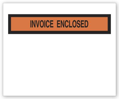 Invoice Envelope, Pressure Sensitive Backing, Clear