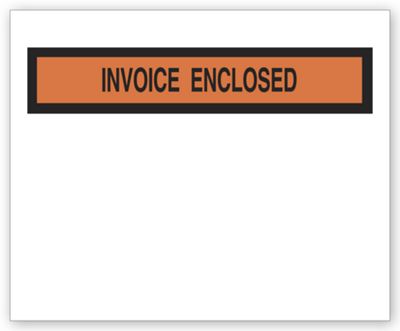 5 1/2 x 4 1/2 Invoice Envelope, Pressure Sensitive Backing, Clear