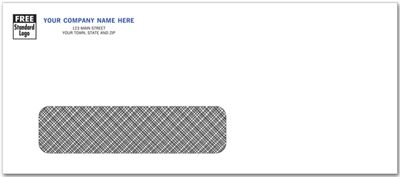 9 1/2 x 4 1/8 No. 10 Envelope, Single Window, Confidential Security Tint