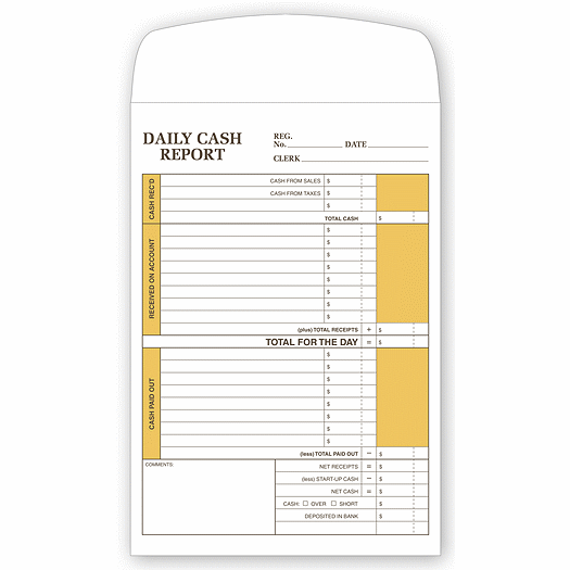 Daily Cash Report Envelope - Office and Business Supplies Online - Ipayo.com