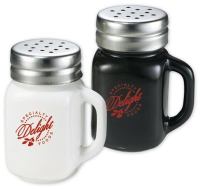 2 1/2 h x 2 w x 3 3/5 l Mason Jar Salt & Pepper Shaker Set