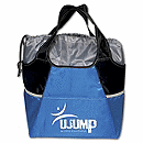  Polyester with padded foam insulation for keeping foods hot or cold. Features drawstring top closure. Front pocket and elastic side pockets.