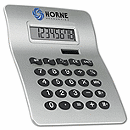  Dual-powered, full-function eight-digit calculator. Features angled LCD screen/readout. Extra large with oversized, raised soft-touch keys.