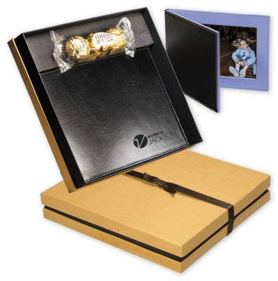 8 w x 8-1/2 h x 1-5/8 d gift box Ferrero Rocher Chocolates & Hampton Frame Gift Set