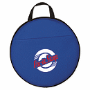  Please be seated! Cushion keeps you comfortable at the game or concert. Sturdy, non-woven polypropylene fabric covers thick foam pad. Includes: front pocket and carry strap.