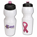 8-1/5  tall with 2-1/4  bottom dia Awareness Ribbon Water Bottle