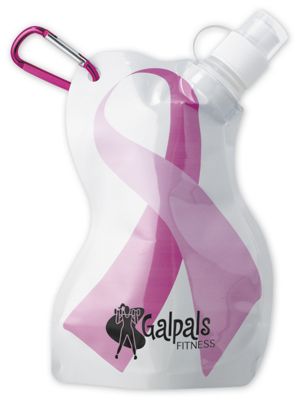 5-3/8 w x 9-7/8 h Breast Cancer Awareness Flexi-Bottle