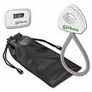 Pouch: 7-1/8 w x 3-1/2 h Stride Pedometer & Stretch Band In A Pouch