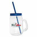 6-1/4  tall with 3-7/8  botton dia. without straw Country Mason Jar Sipper